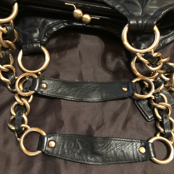 Authentic Coach Genuine leather and suede beautiful C pattern handbag - Picture 6 of 16